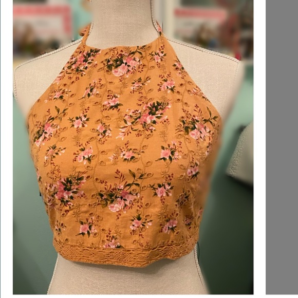 American Eagle Outfitters Tops - American Eagle floral tie crop top